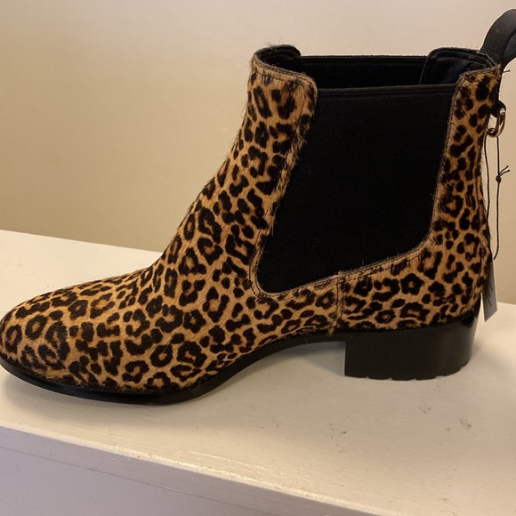 Cole Haan Newburg Booties in water resistant leopard-print ponyhair - Picture 8 of 12